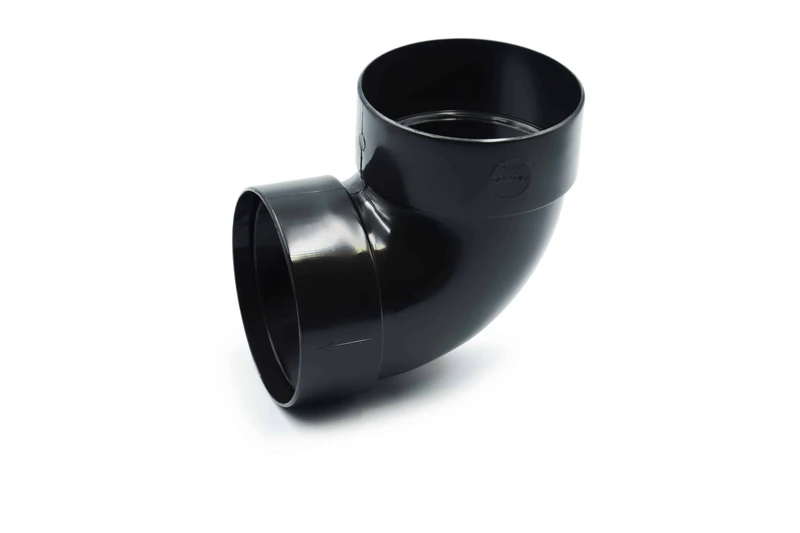 Отвод двумуфтовый RainWay система 130/100 87° RAL 9005 Черный