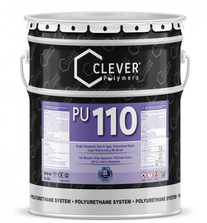 Поліуретанова гідроізоляція Clever Polymers PU BASE 110 5 кг, Сірий