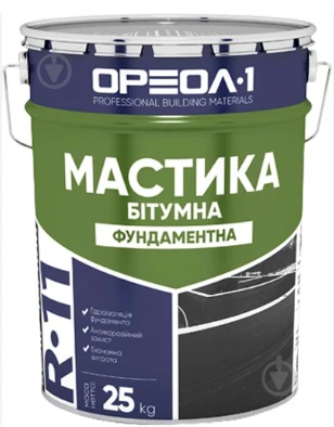 Мастика бітумна "ФУНДАМЕНТНА" Ореол-1 R-11 12 кг