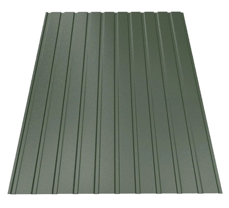 Профнастил Будсервіс Т-07 Pladur wrinkle mat Thyssen krupp 0.50 mm RAL 6020 Зелений
