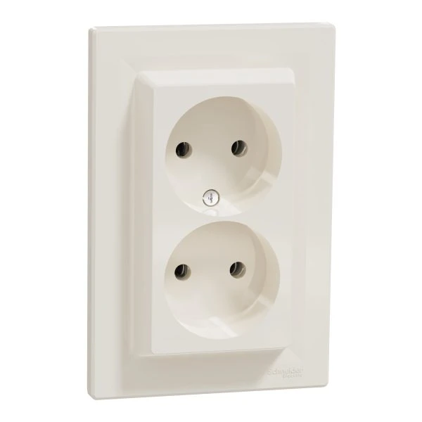 Розетка Schneider Electric 2-я без З/К внутр. "ASFORA" сл.к. (C1) 