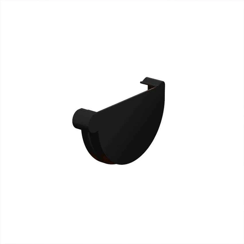 Заглушка ринви права Galeco PVC система 110/80 RAL 9005 Чорний