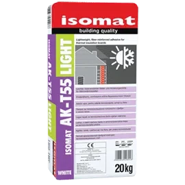Полімерцементний клей для теплоізоляційних плит Isomat ISOMAT AK-T55 LIGHT 20 кг, білий