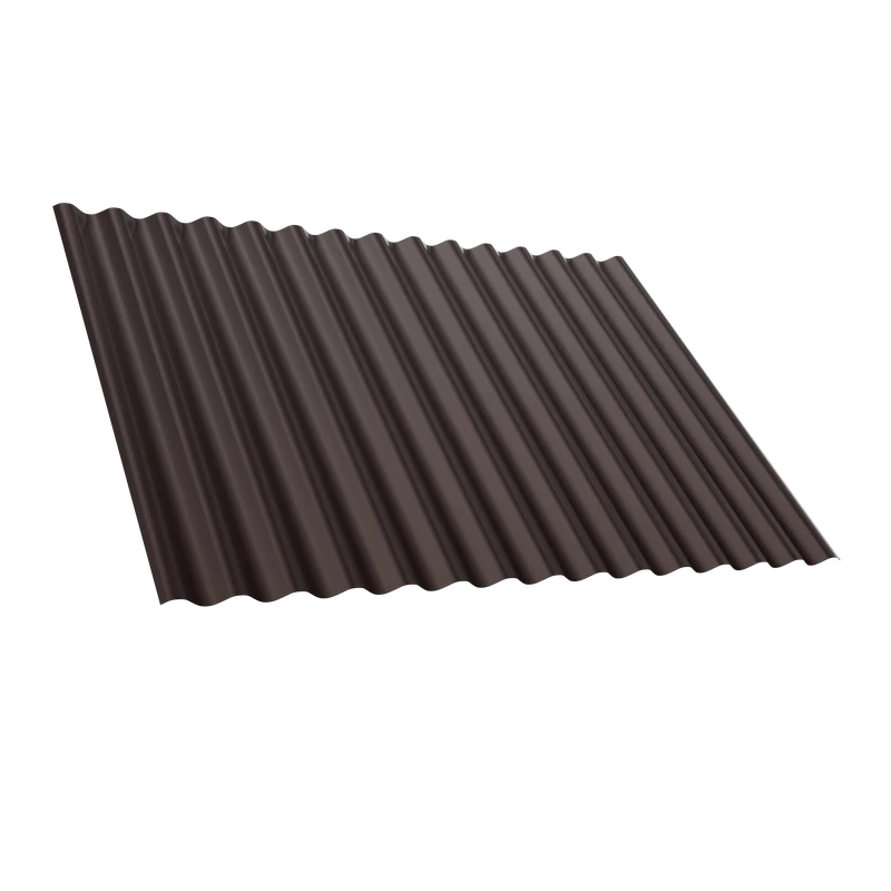 Металошифер Tile "Синусоида" матполиэстер U.S.Steel 0.50 мм RAL 8017 Коричневый