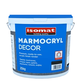 Акрилова водовідштовхувальна декоративна штукатурка Isomat MARMOCRYL Decor 25 кг, White
