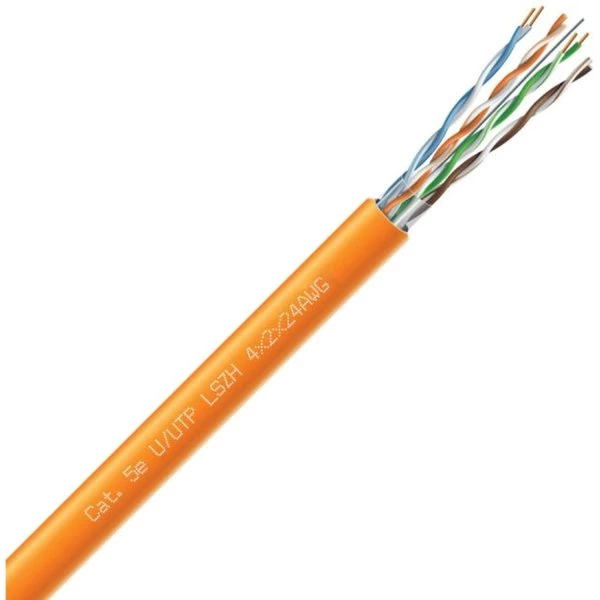 Кабель ЗЗЦМ UTP cat.5e LSZH cat.5e 4х2х0,51 100МГц (бухта 305м) помаранчевий