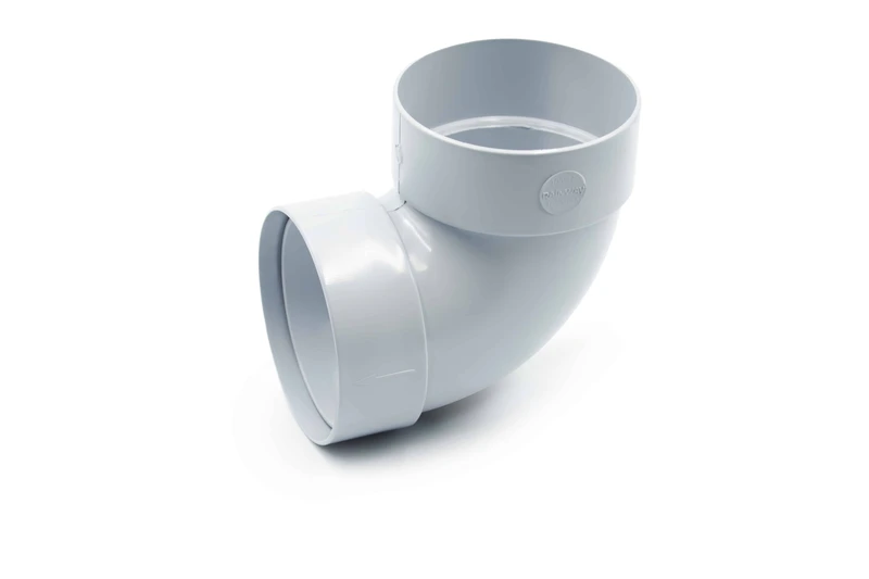 Отвод двумуфтовый RainWay система 90/75 87° RAL 7040 Серый