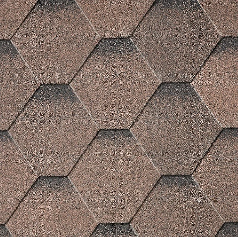 Битумная черепица IKO Superglass Нех 27 Dual Brown Ultra