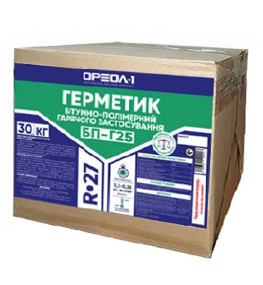 Герметик бітумно-полімерний аеродромний "БП-Г25" Ореол-1 R-27 30 кг