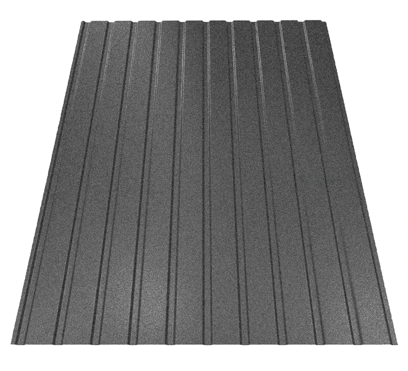 Профнастил Будсервіс Т-07 Relief iceCrystal mat Thyssen krupp 0.50 mm RAL 9005 Чорний