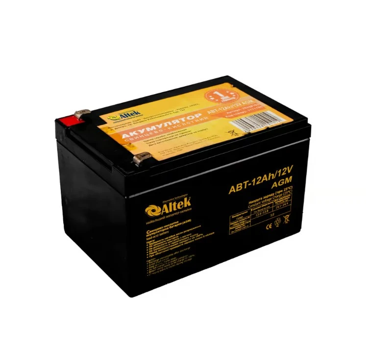 Акумулятор Altek ABT-12Аh/12V AGM