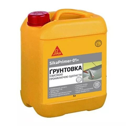Грунтовка універсальна для пористих поверхонь Sika SikaPraimer-01+ 5 л