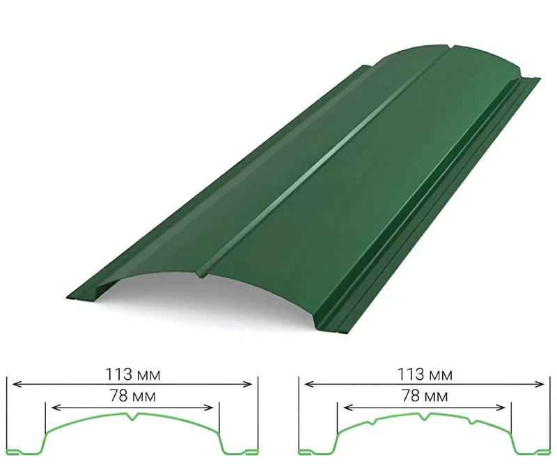 Ламель штахета GOOD ROOF матполиестер Китай/Малазия/Вьетнам 0,45 мм RAL 6005 Зеленый