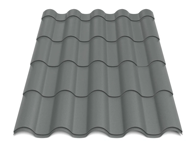 Металочерепиця Будсервіс "Інтегра 15" Relief iceCrystal mat Thyssen krupp 0.50 mm RAL 7024 Сірий