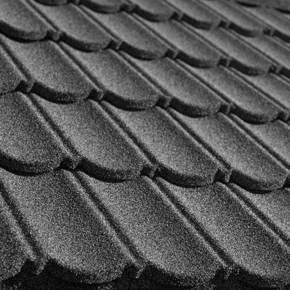 Композитна черепиця QueenTile Classic Black Grey