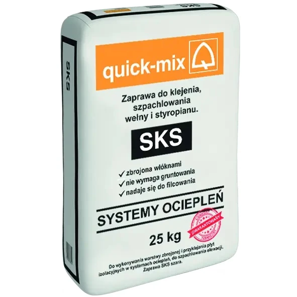 Клеевая и армирующая смесь професиональная универсальная  "3 в 1" Quick Mix SKS 25 кг