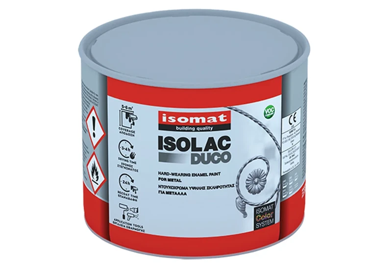 Износостойкая эмалевая краска для металлических поверхностей Isomat ISOLAC-DUCO GLOSS 0,375 л, (48) Ocean blue