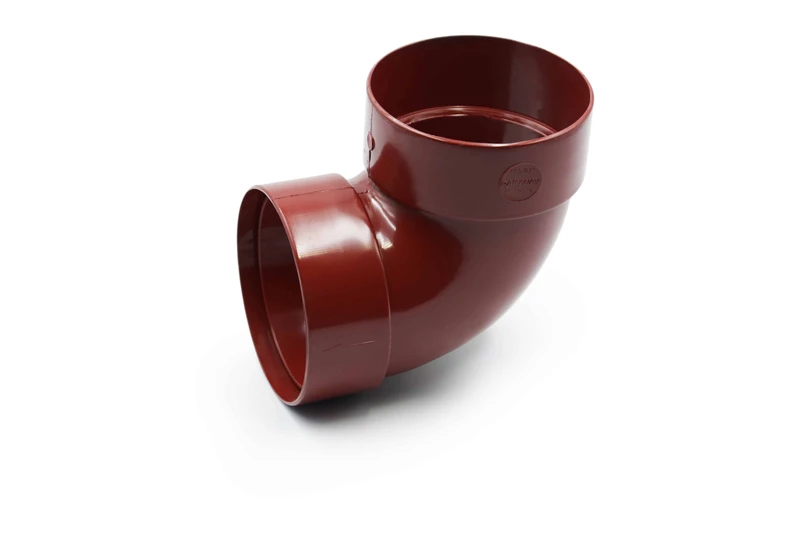 Отвод двумуфтовый RainWay система 130/100 87° RAL 3004 Красный
