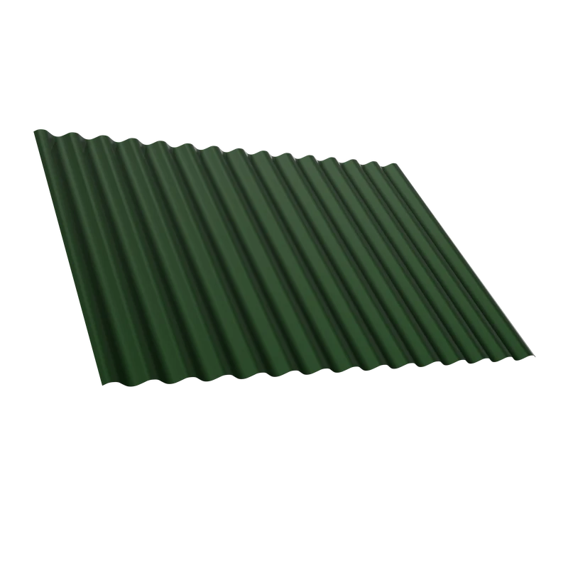 Металошифер Tile "Синусоида" матполиэстер U.S.Steel 0.50 мм RAL 6005 Зеленый