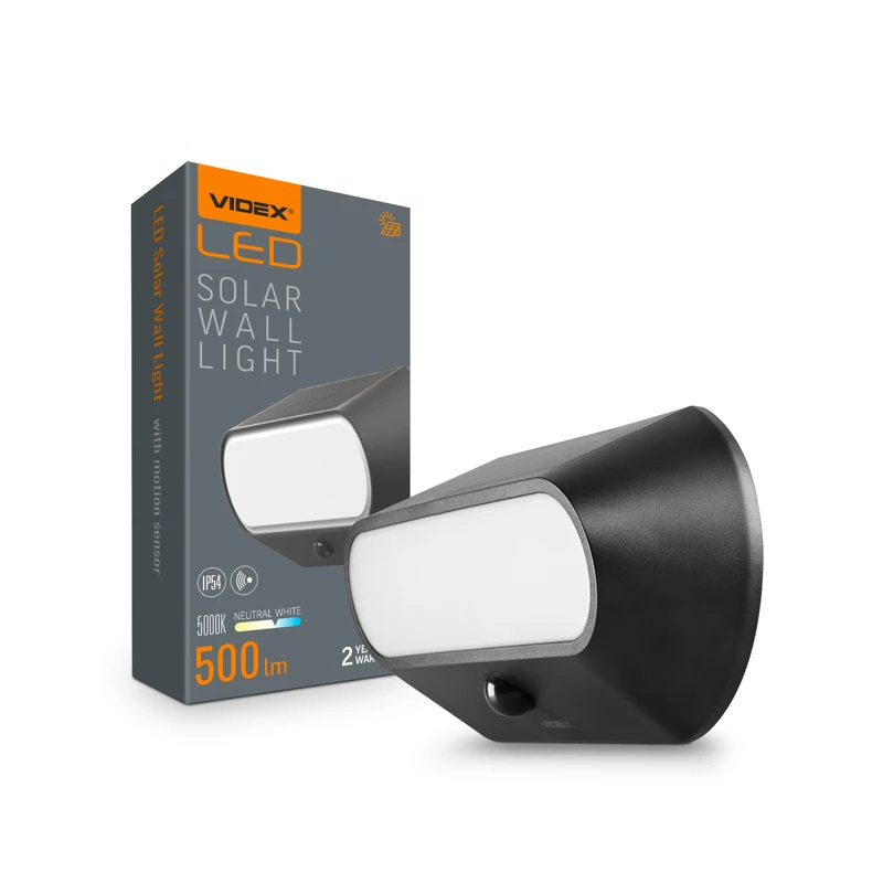 LED светильник автономный настенный IP54 Videx 500Lm 5000K (VL-BHSO-001-S)