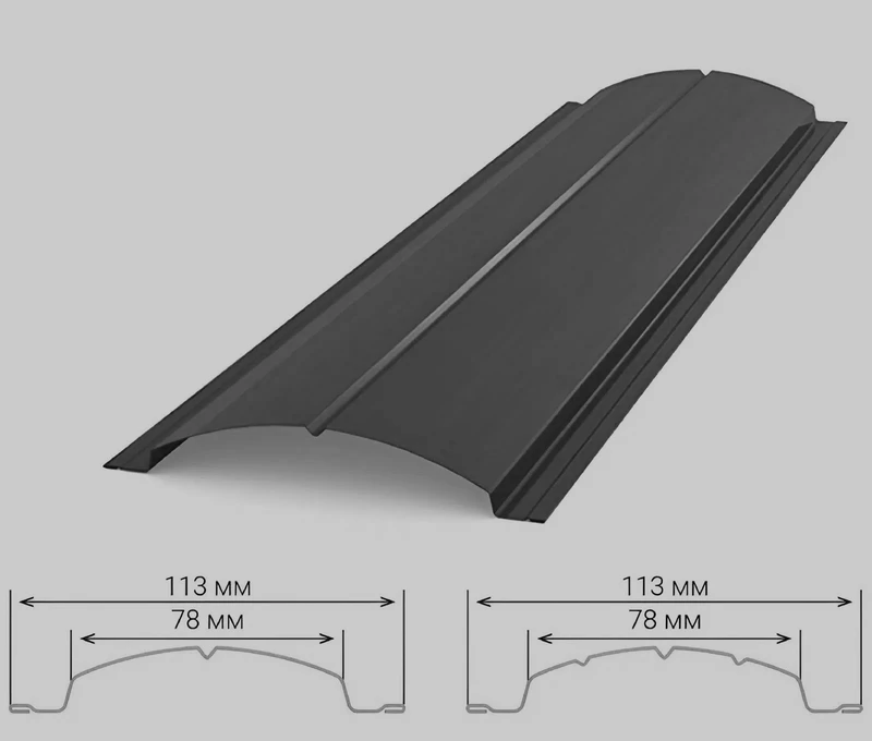 Ламель штахета GOOD ROOF матполиестер Украина Zn 100 0,43-0,45 мм RAL 7024 Графит