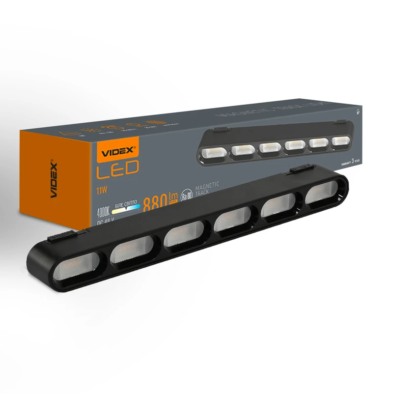 Світильник магнітний трековий Videx LD16B 11W 4000K 48V Black (VL-TRMS-LD16B)