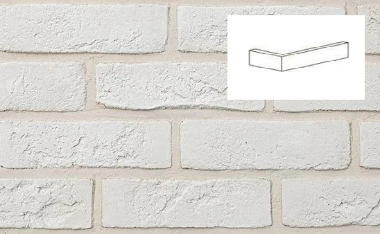 Кутові елементи Loft Brick Бельгійська цегла 01 Білий 222/100 x 71х15 мм