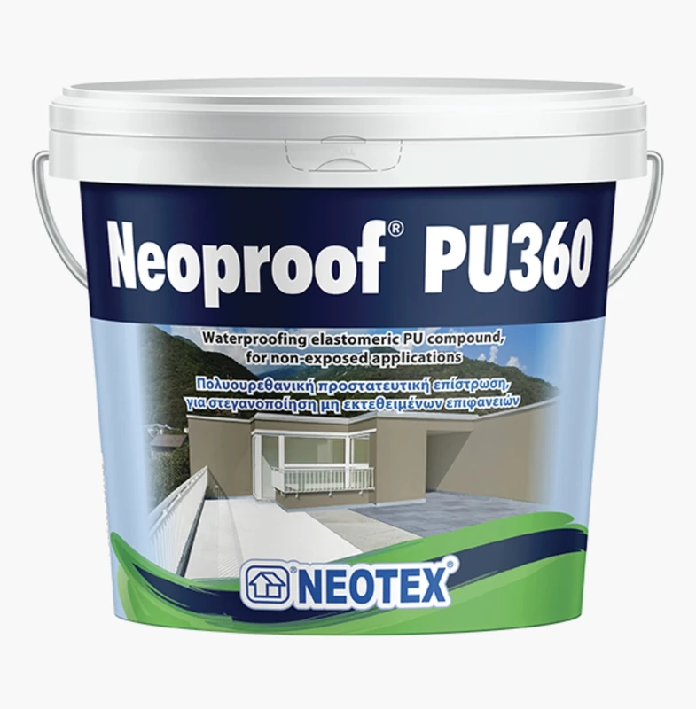Поліуретанове гідроізоляційне покриття NEOTEX Neoproof PU360 Відро 13 кг, білий
